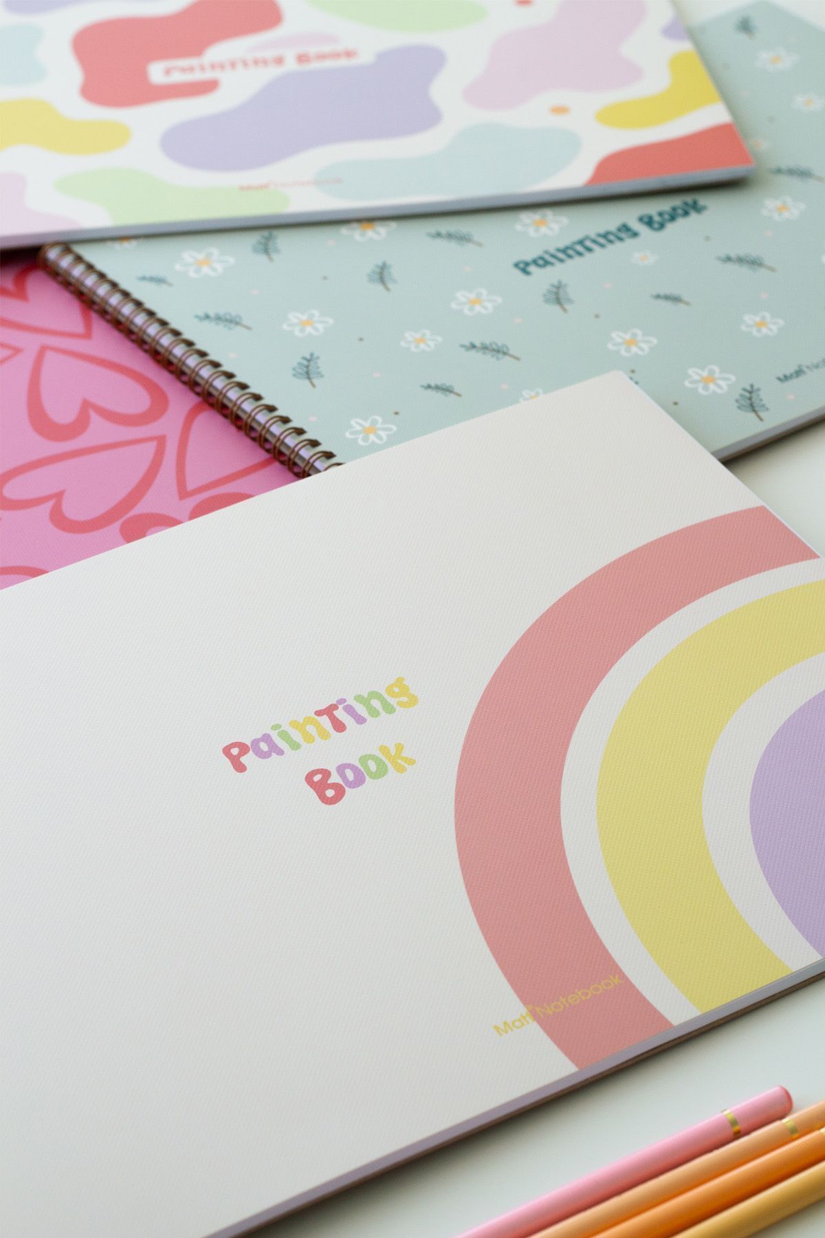 Matt Notebook-25x35 Set of 4 Picture Books 20 Sheets 150 Grams Large Size 3