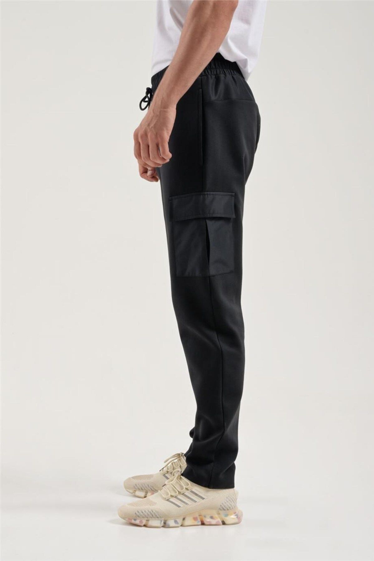 Exuma-Pantaloni de sport negri pentru bărbați2413003-010 2