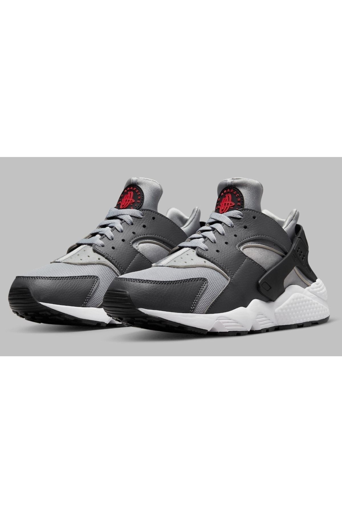 Nike huarache red and grey cheap