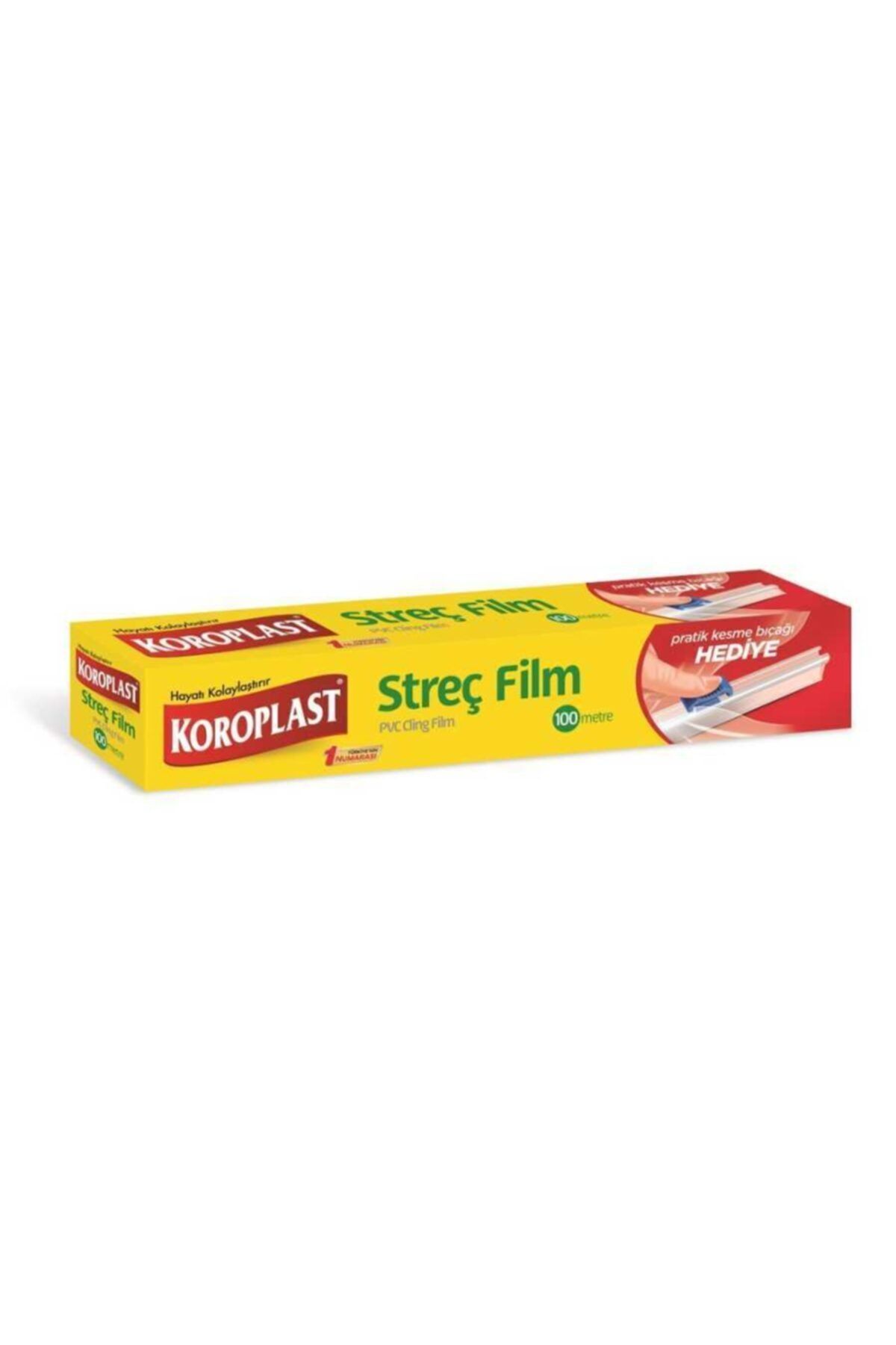 Koroplast Streç Film 100 Mt X 30 Cm Pratik Kesme Bıçağı Hediyeli
