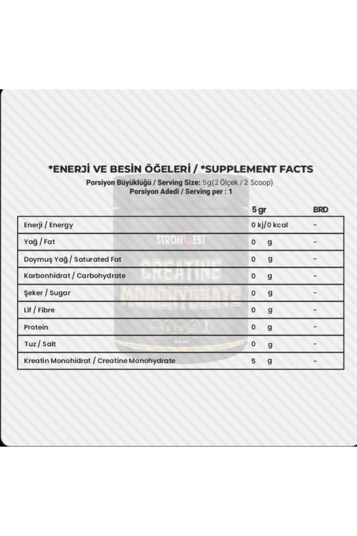 STRONGEST-200Gr 40 Serve Creatine Monohydrate 4