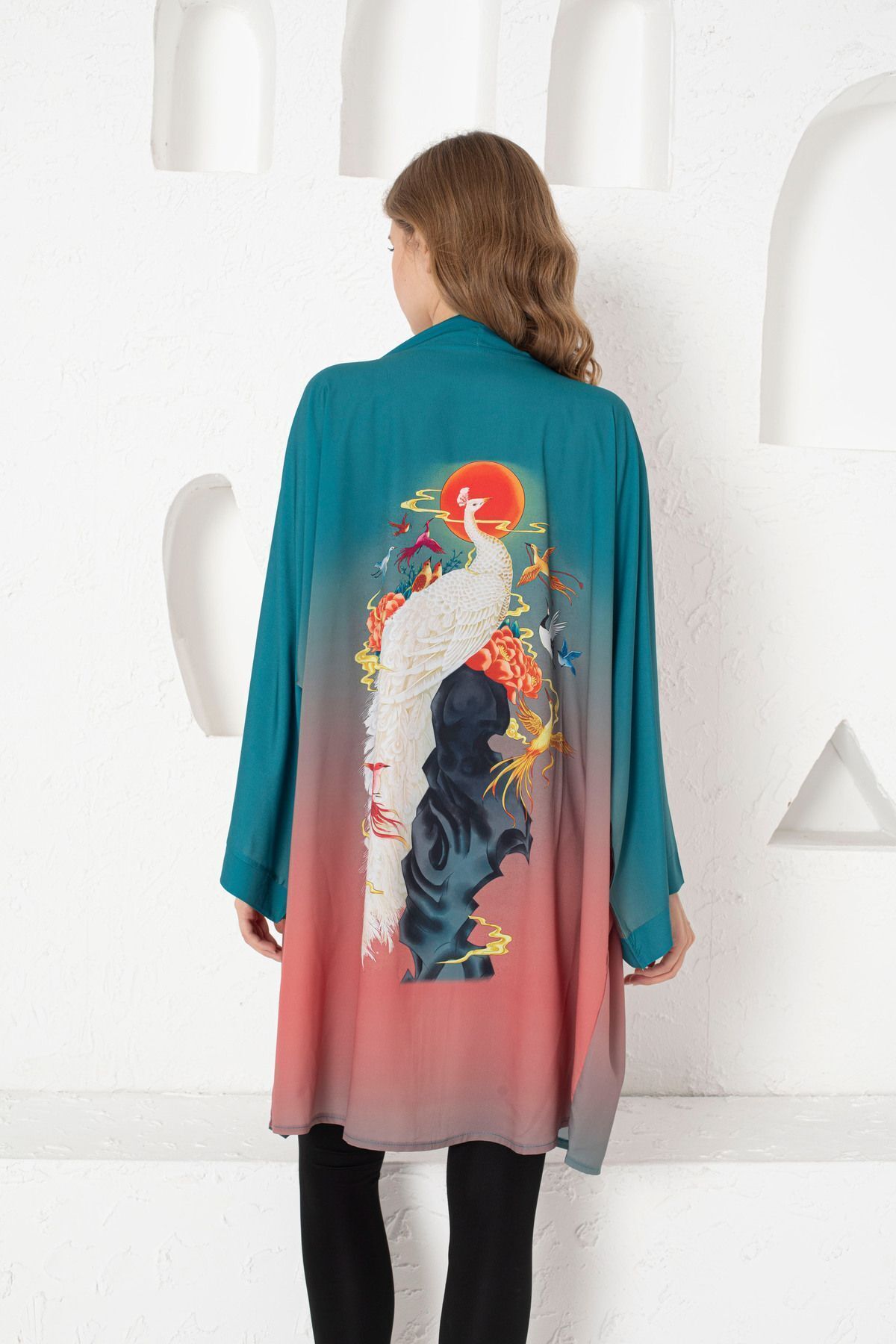 Rising sun maxi kimono discount