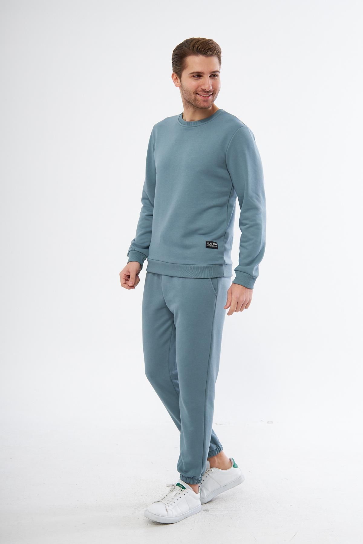 شلوار گرمکن مردانه آبی ESPİNA | ESP-E00111 اورجینال - تصویر 3