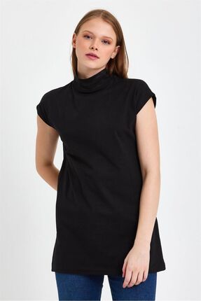 ESPİNA Dik Yaka Kolsuz Örme Pamuklu Tunik