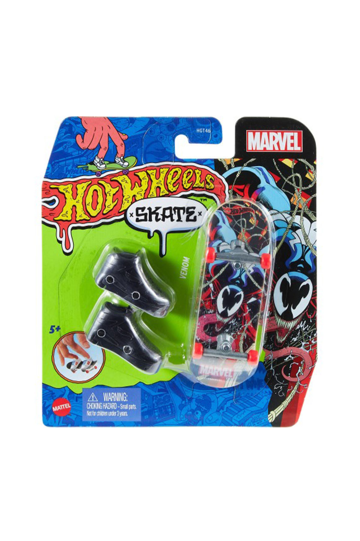 HOT WHEELS Skate Parmak Kaykay ve Ayakkabı Paketleri Venom 5+ Yaş