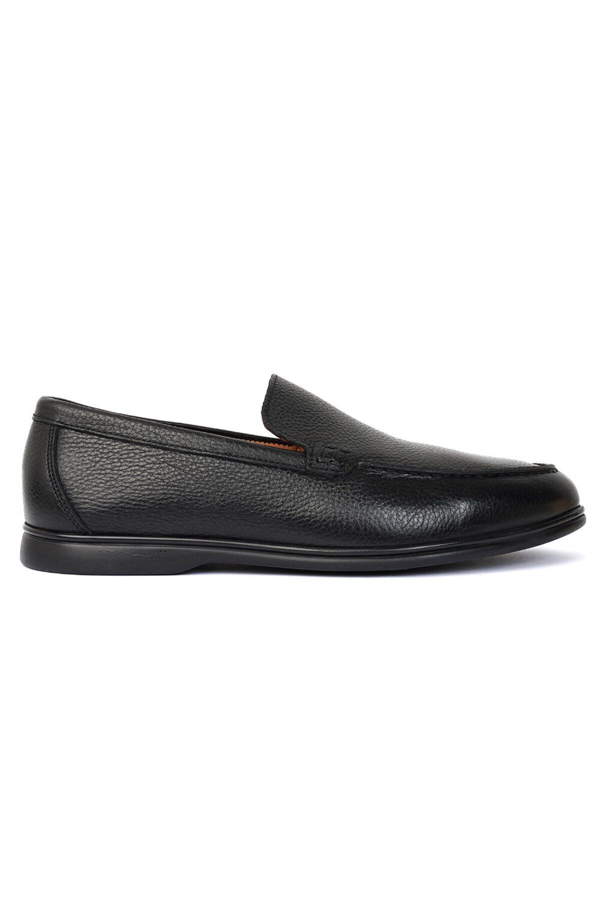 کفش راحتی مردانه چرم اصل مشکی 3y1ua62584 Greyder