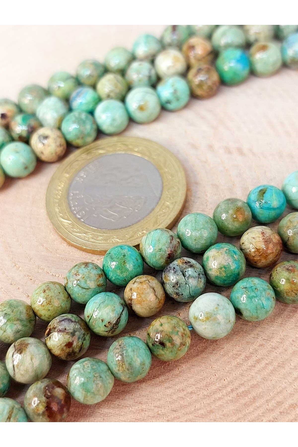 Quarter Array (9cm long!) Turquoise Stone Quarter Array 6mm (Peru)