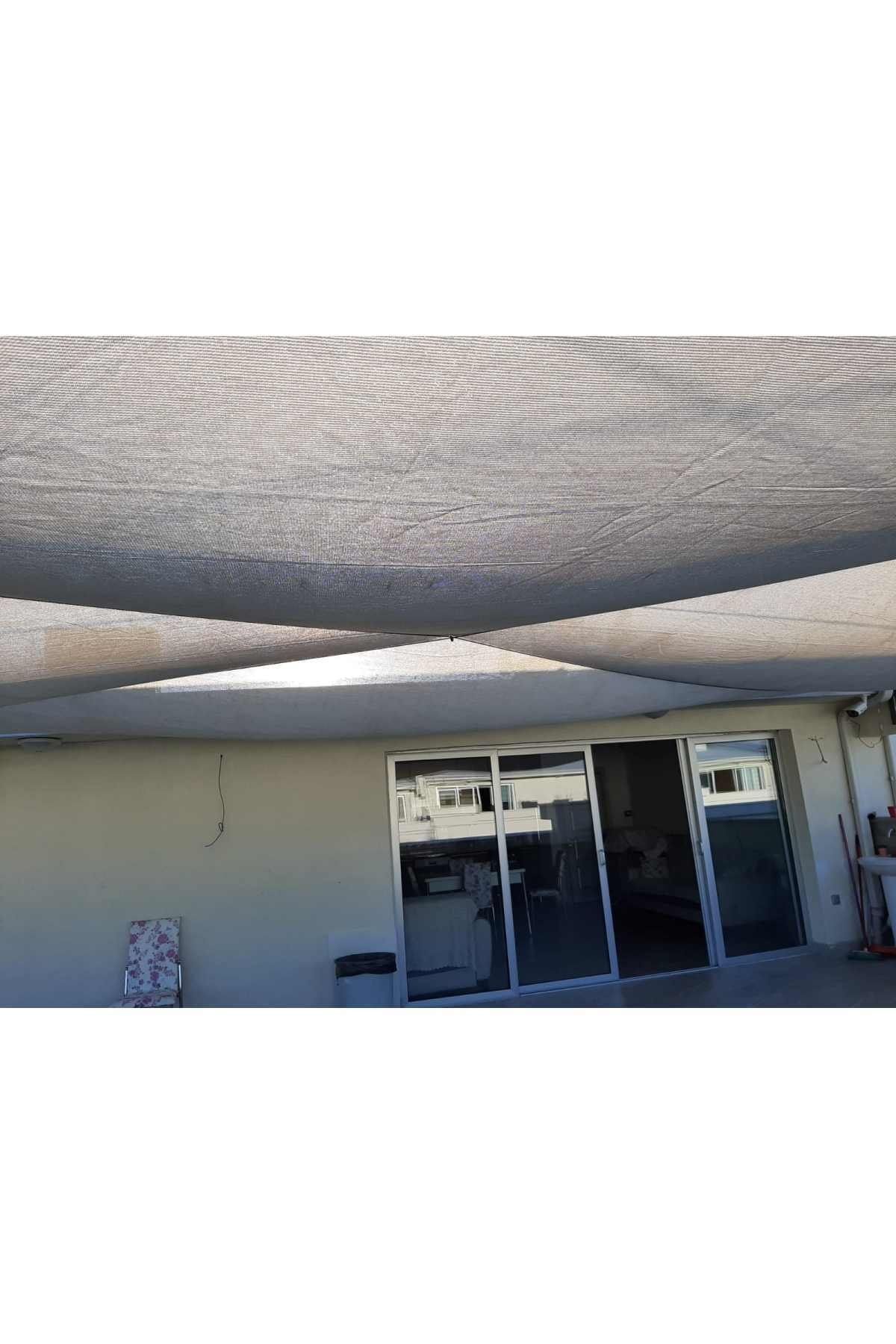 Yüzde 95'lik Gri (GÜMÜŞ) Gölgelik File - 4*6 Metre - Branda - Çit Filesi 4