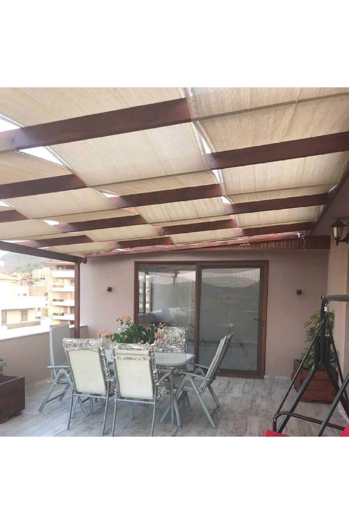 Yüzde 95'lik Krem Gölgelik File - 1*15 Metre - Branda - Çit Filesi 2