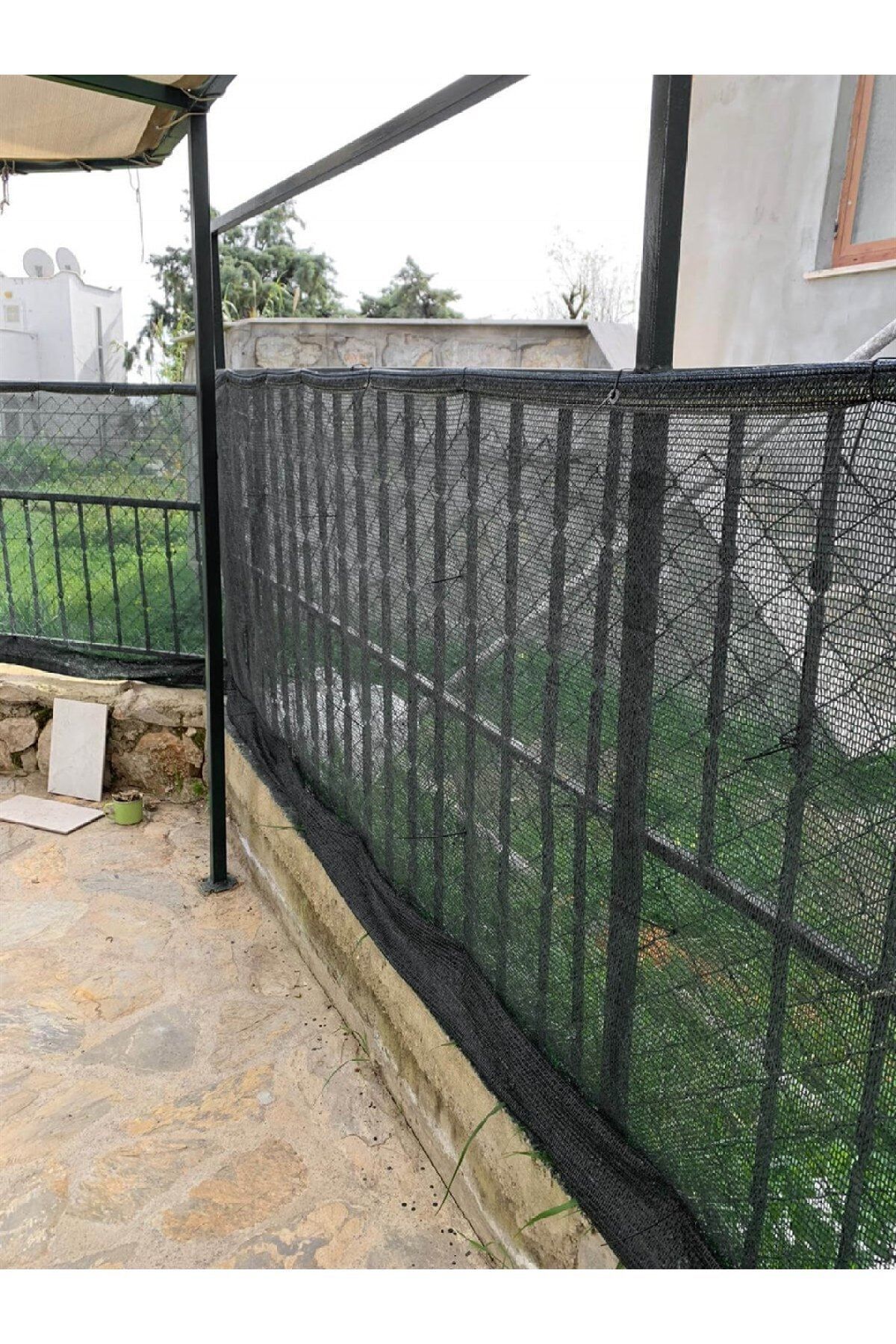Yüzde 40'lık Yeşil Gölgelik File - 3*20 Metre - Branda - Çit Filesi - Şeritli Halkalı 3
