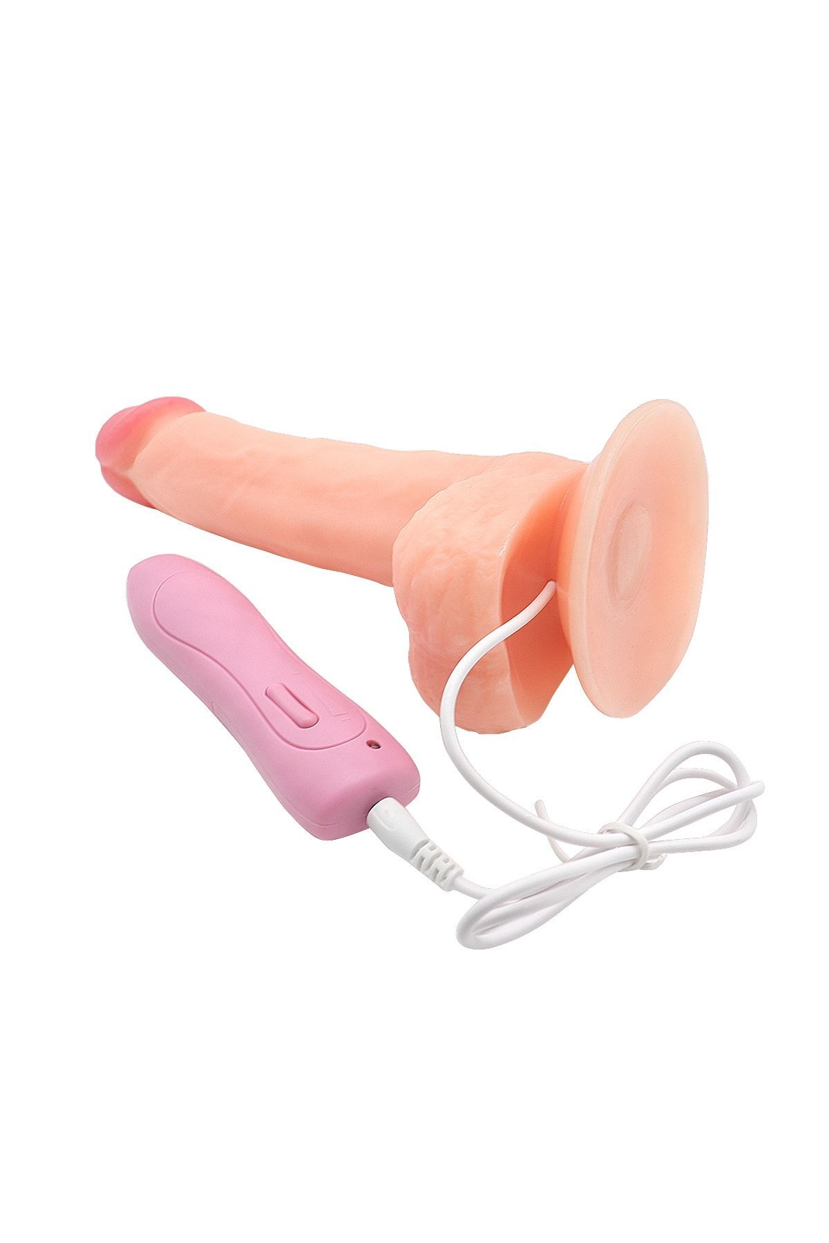 Ultra Yumuşak Dokulu Titreşimli ve Rotasyonlu Realistik Vibratör Penis 20 CM 3