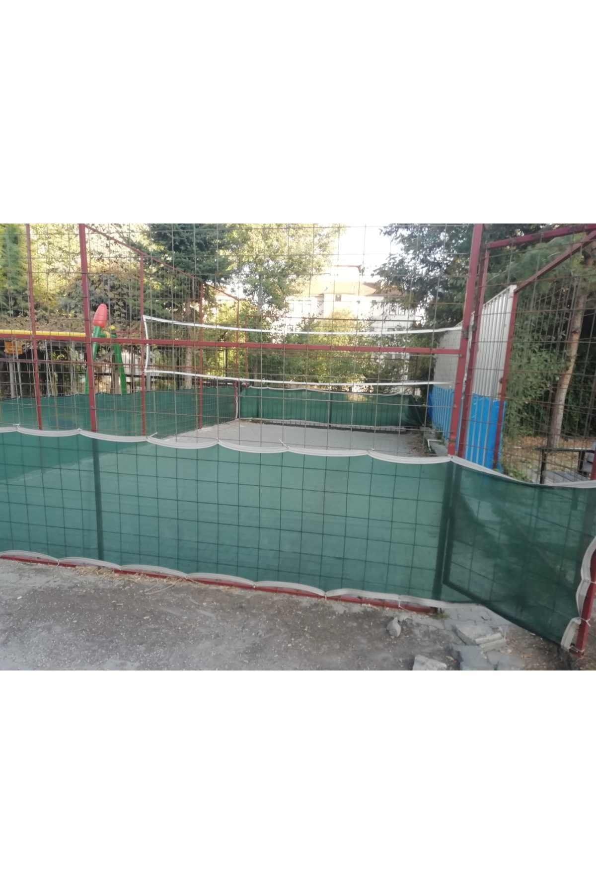Yüzde 55'lik Yeşil Gölgelik File - 4*6 Metre - Branda - Çit Filesi - Şeritli Halkalı 5