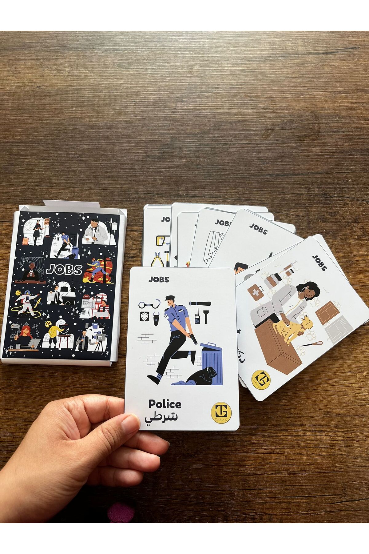 Teacherg game İngilizce/Arapça ilk 180 sözcük kartlar (flash cards) (10 farklı konu) fotoğrafı 5 (önizleme)