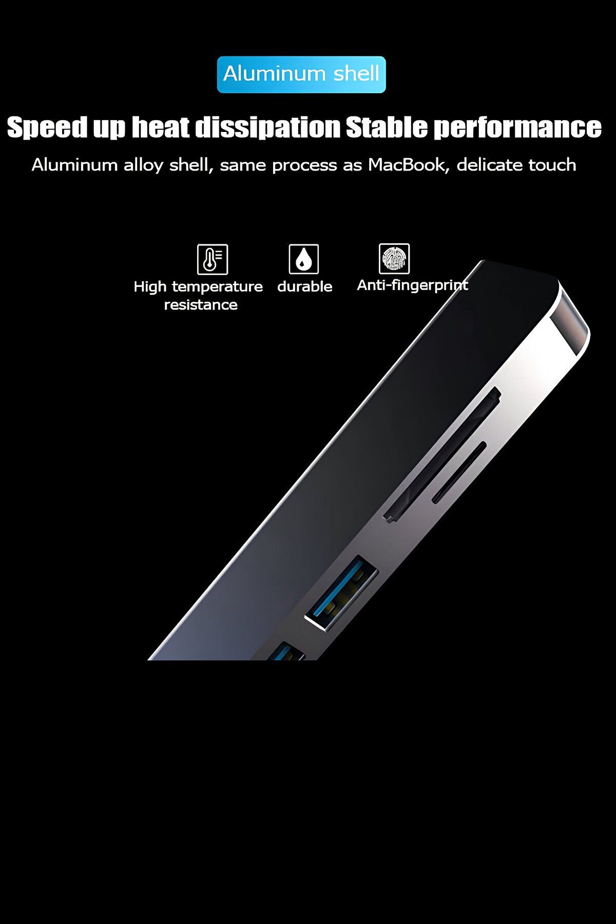 Abbruch-Macbook Air Pro Compatible 6in1 Hub to Type-C Multiplier Converter, HDMI, SD Card PD USB Multiplexer 6