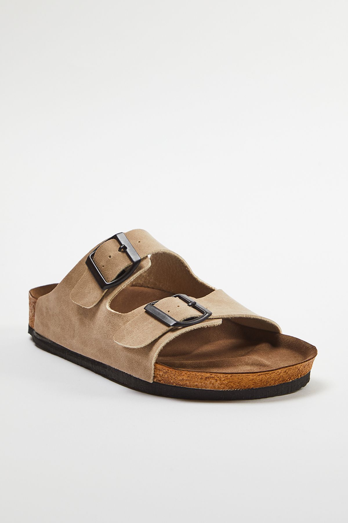 TRENDYOL SHOES-Bézs színű női papucs - dupla csat, TAKSS24TE00004 3