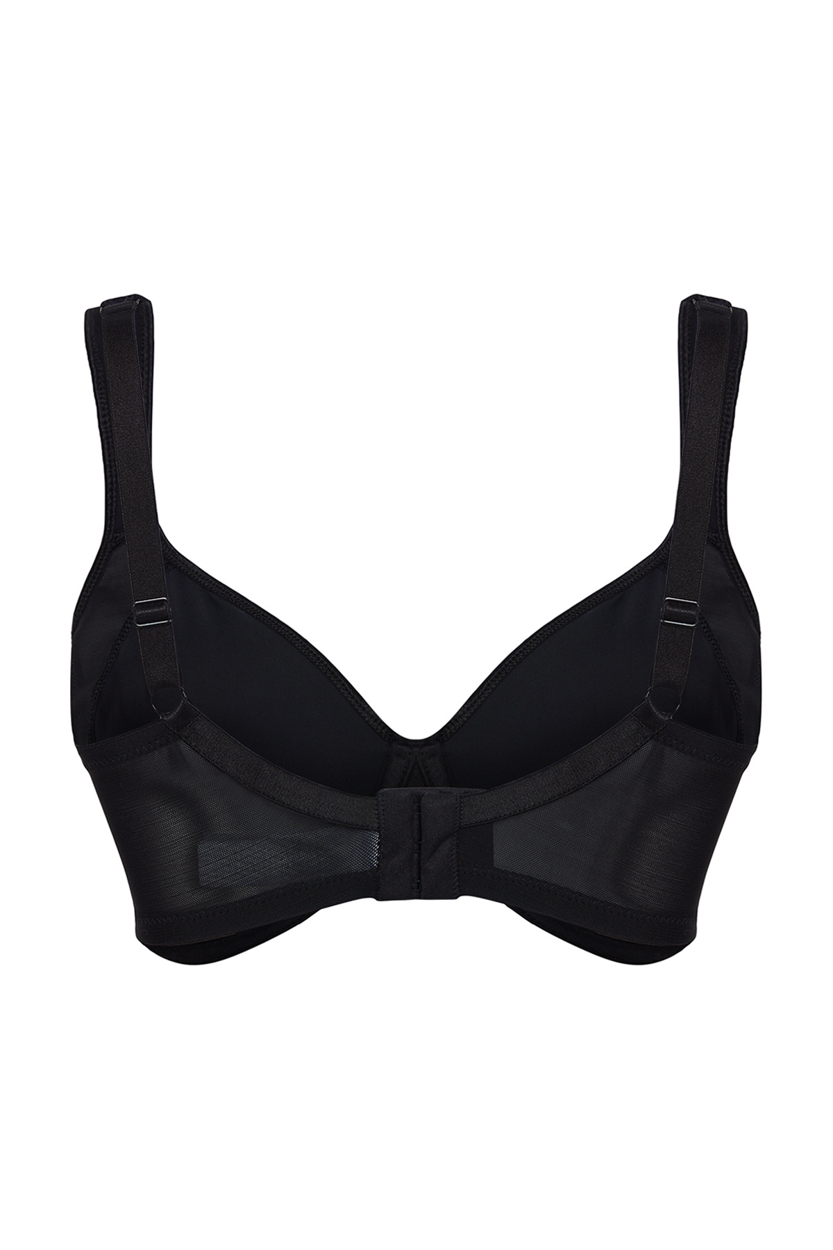 Trendyol Curve-Μαύρο γυναικείο σουτιέν χωρίς καπάκι Underwire Plus Size TBBSS24CW00022 2