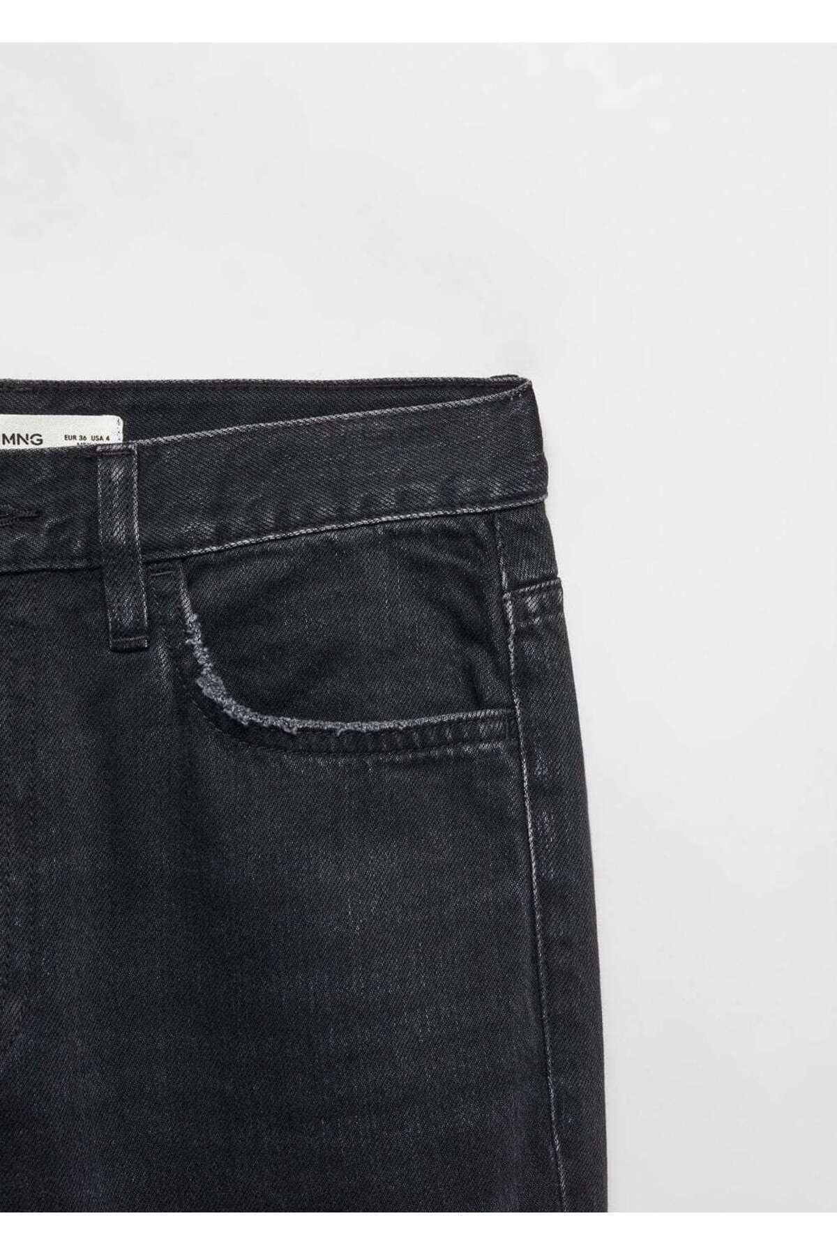 Orta bel düz kesim jean