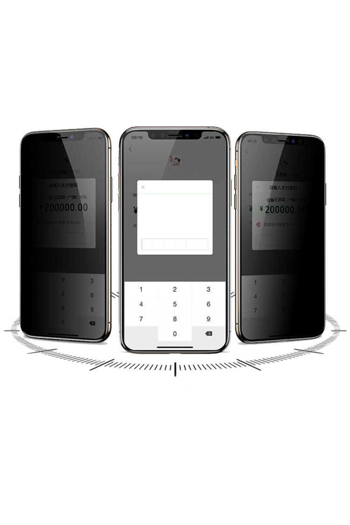 CONSTRAİN-iPhone 15 Pro Max - Davin 5D Embedded Privacy Glass Zore Screen Protector 3