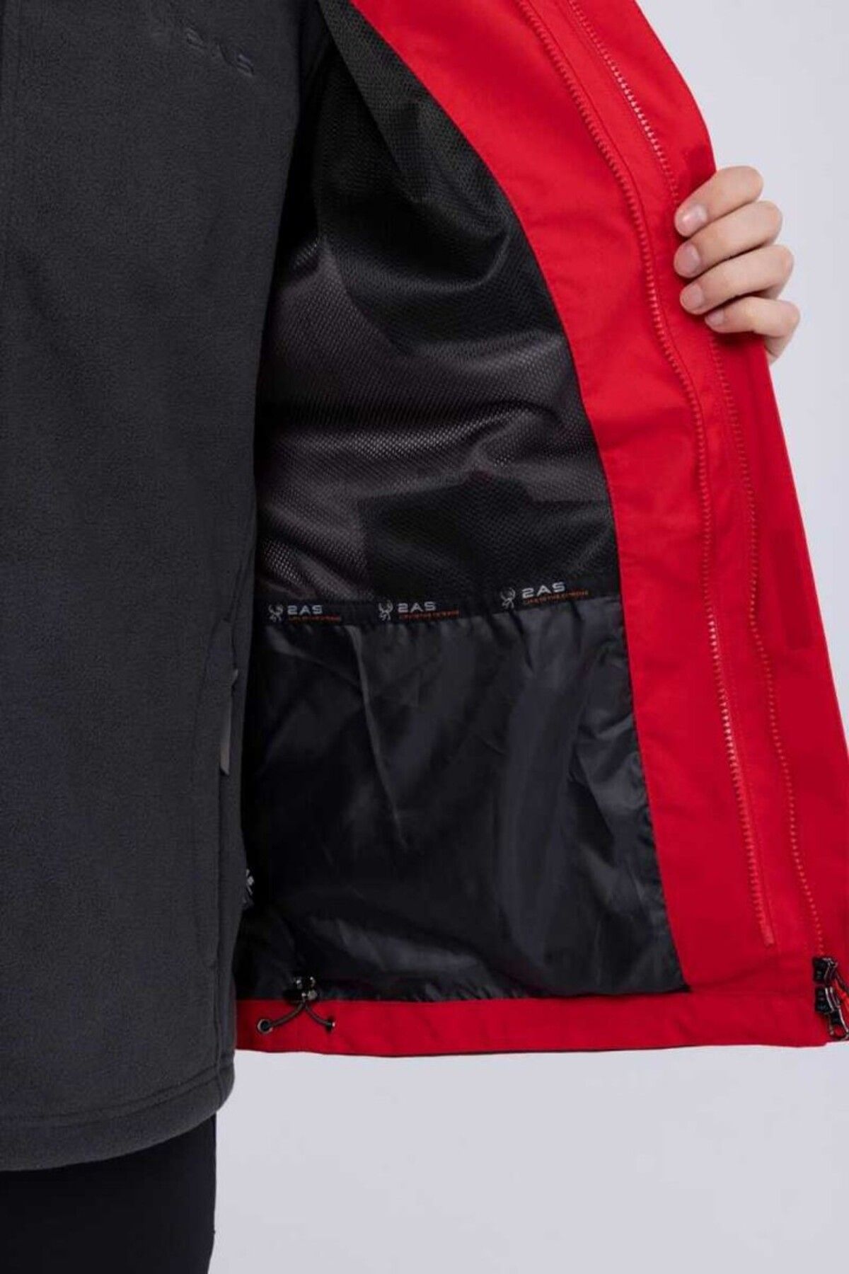 2AS-Elbruz Man 3 in 1 Jacket Red / Anthracite 5