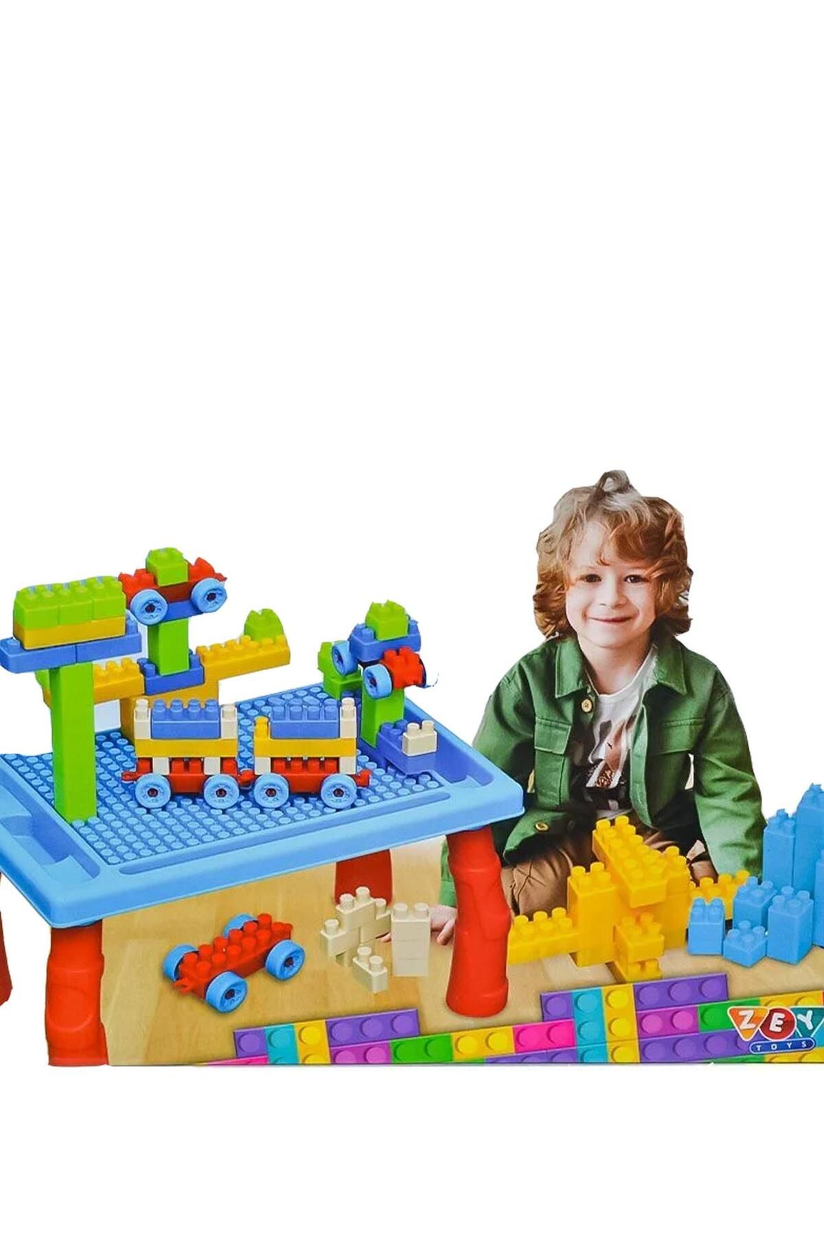Sole-100 Piece Block Building Activity Game Set with Table 3