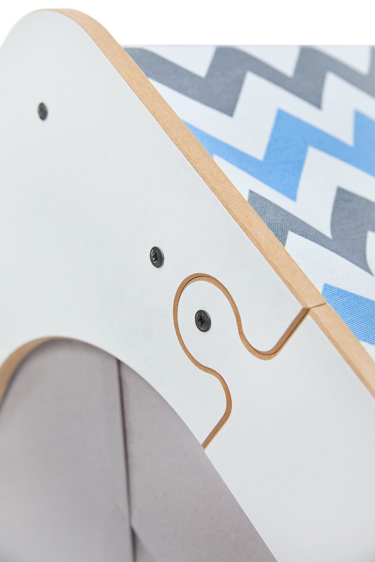 Minera Montessori Ahşap Oyun Evi, Oyun Çadırı / Beyaz Mavi fotoğrafı 5 (önizleme)