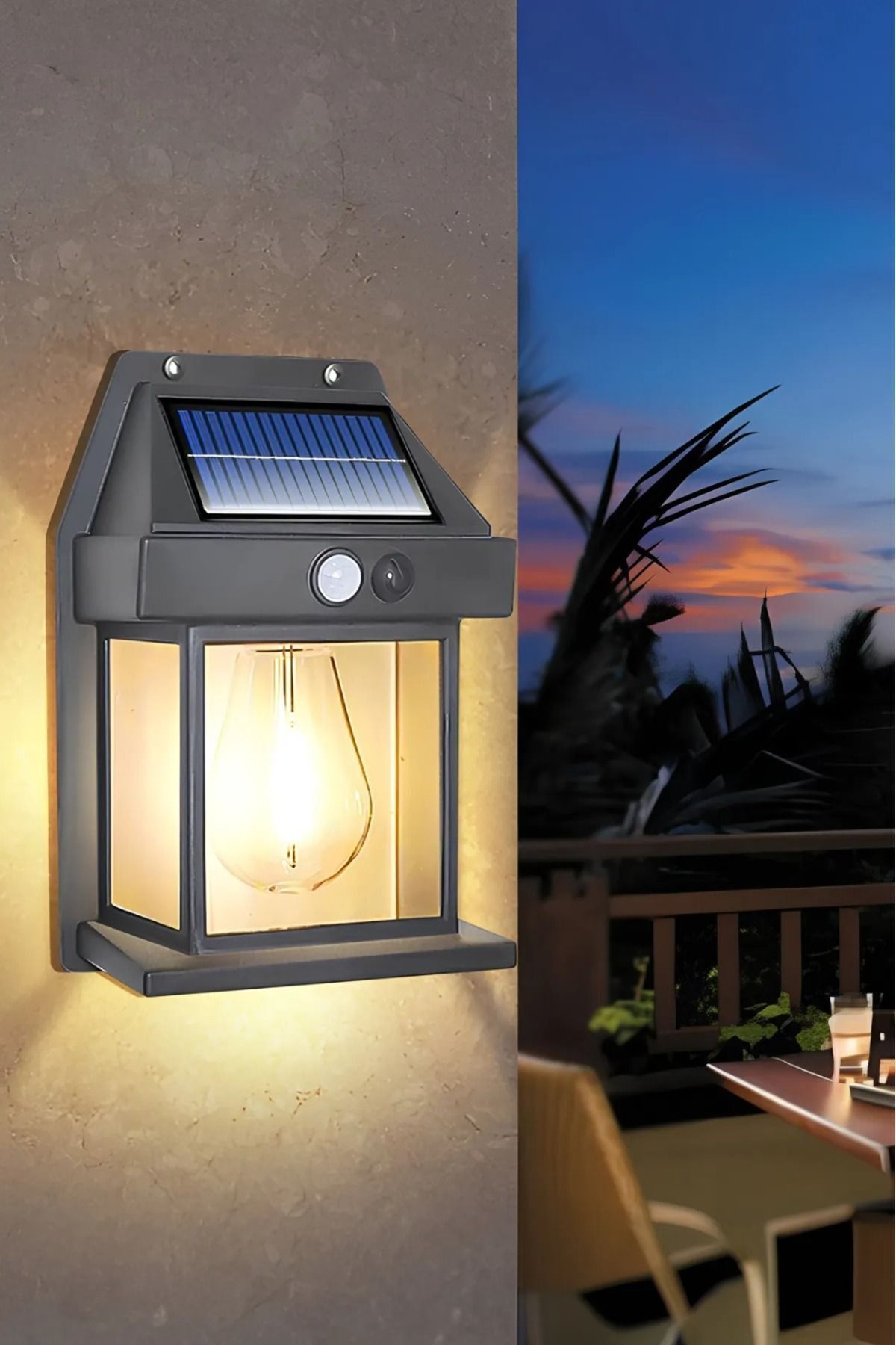 2024 Model Suya Dayanıklı Hareket Sensörlü Güneş Enerjili Solar Led Dış Mekan Bahçe Lambası 5