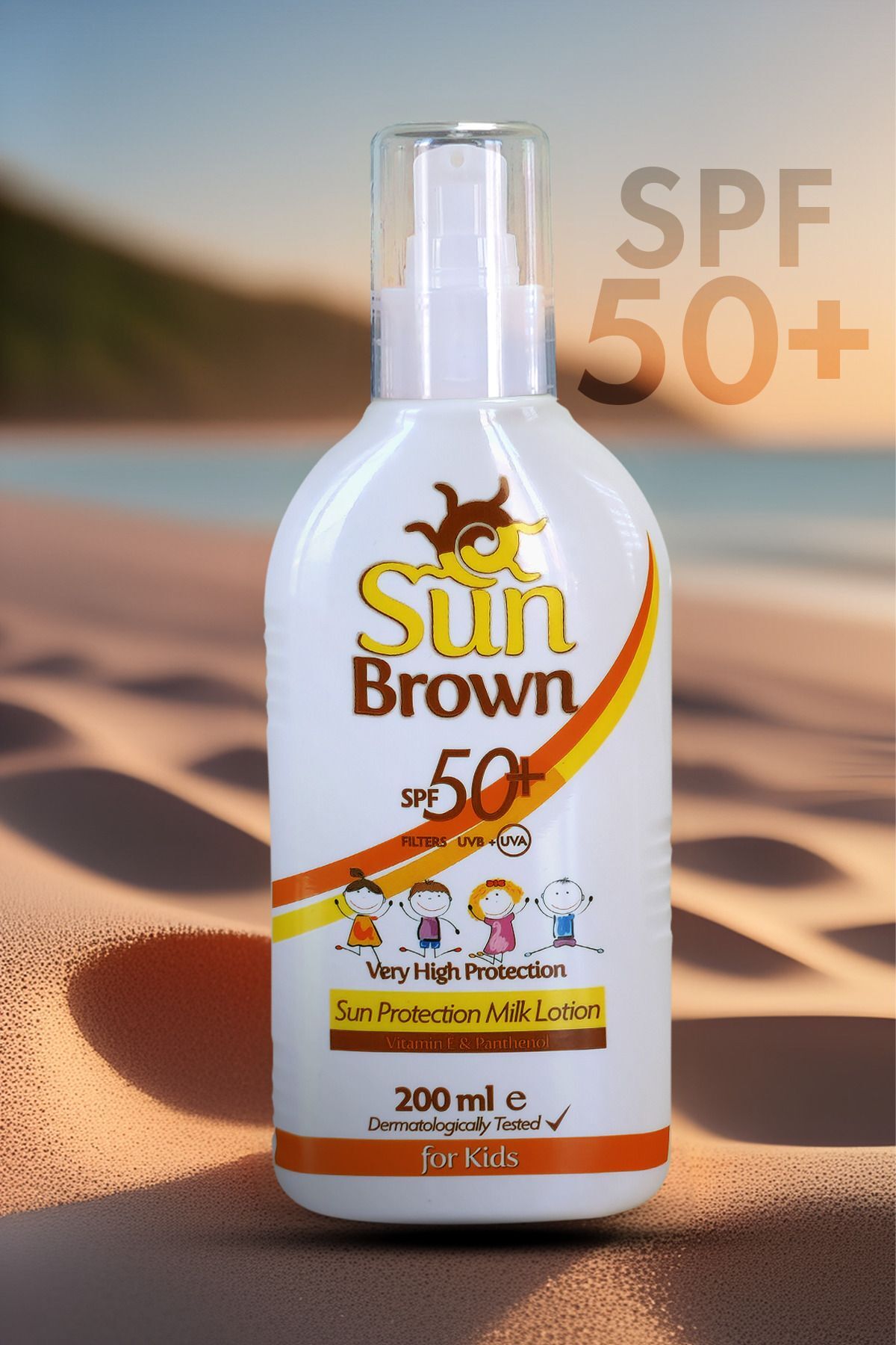 Sun Brown Spf 50 Çocuklar Için Hassas Güneş Koruyucu Vücut Losyonu 200ml fotoğrafı 4 (önizleme)