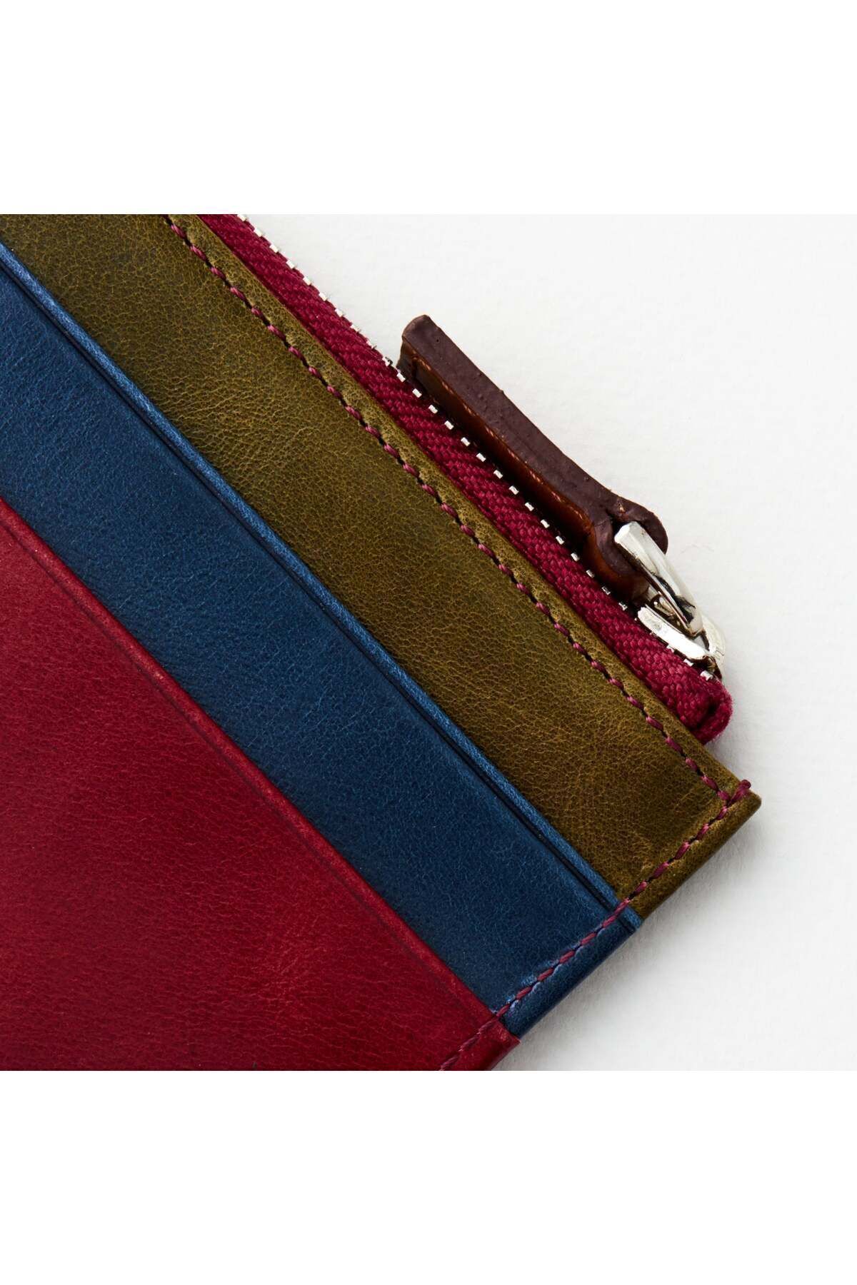 کیف پول مردانه بورگوندی HELMBROOK | SEWARD اورجینال - تصویر 5