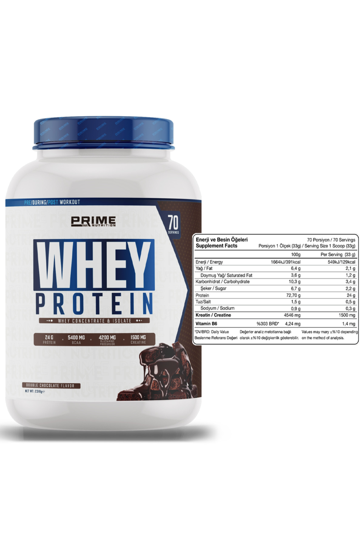 Whey Protein™ 2310 gram - Double Chocolate - 70 Servis 2