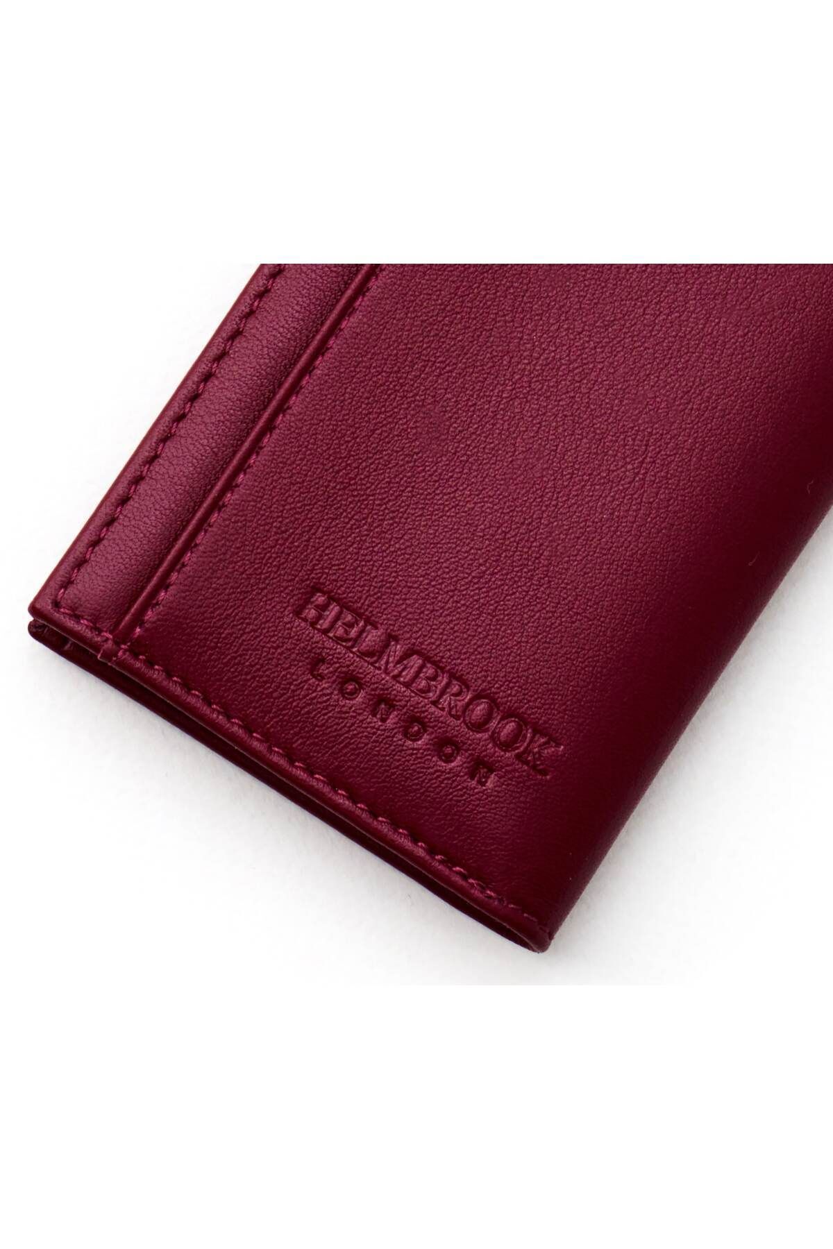 کیف پول مردانه TOWNSEND مردانه'S BORDEAUX چرم ویژه طراحی چند نفره RFID نگهدارنده کارت محافظت شده HELMBROOK