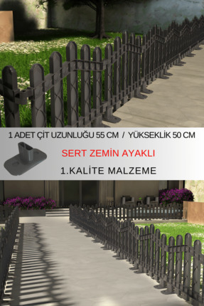 ZiDi Plastik Dekoratif Plastik Alan Oluşturma Ve Bahçe Çiti 1 Adet Çit (Y: 50...