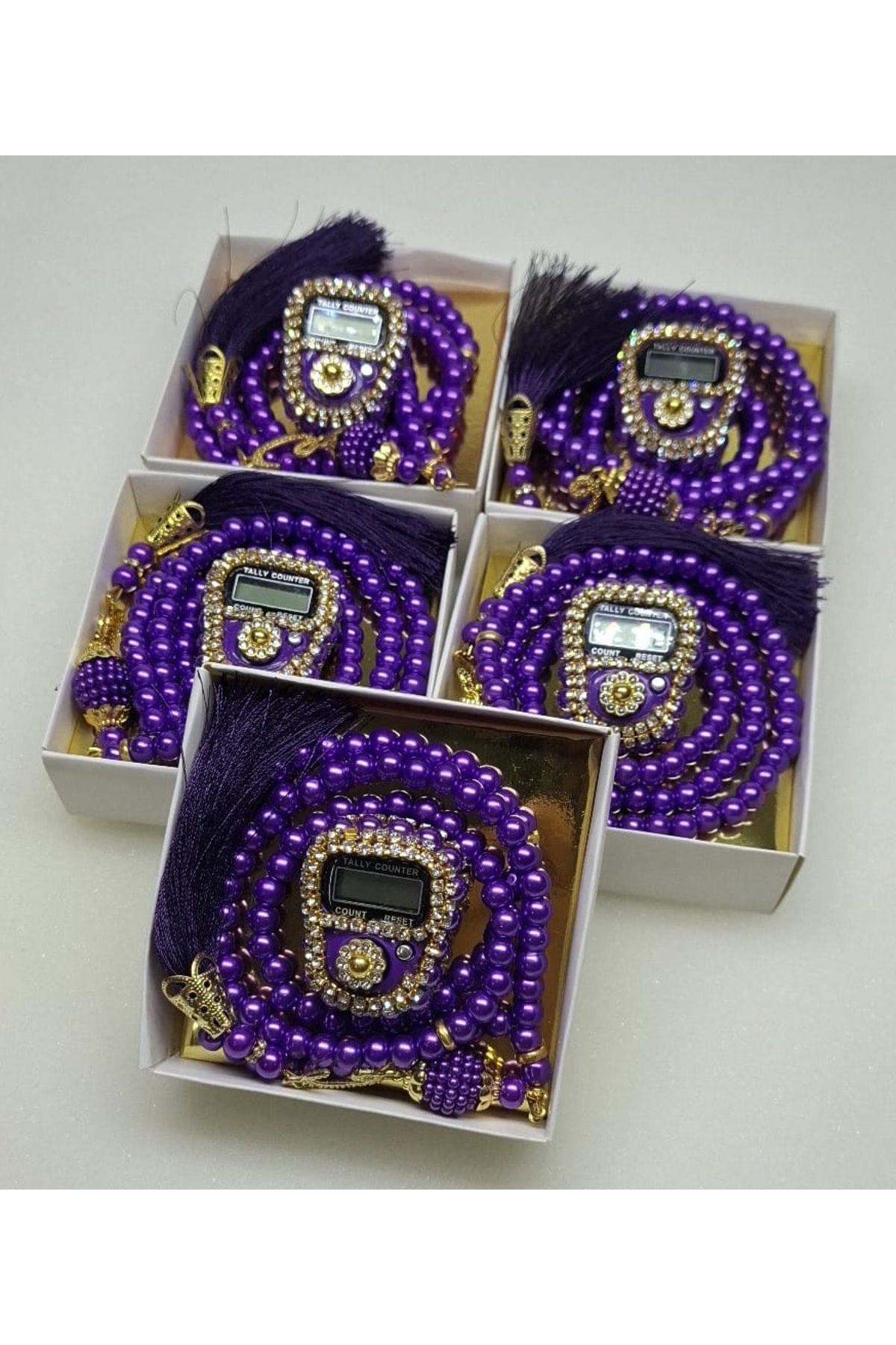 gift, 5-piece Boxed Gemstone Zikirmatik Rosary Gift Set, Mawlid,circumcision, souvenirs