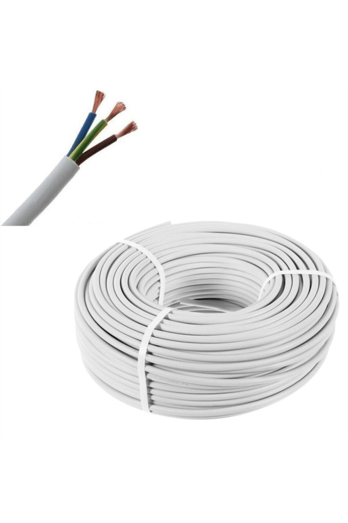 HAKTEL Elektrik Kablosu 10 Metre 3x2.5 30-500v Elektrik Kablosu