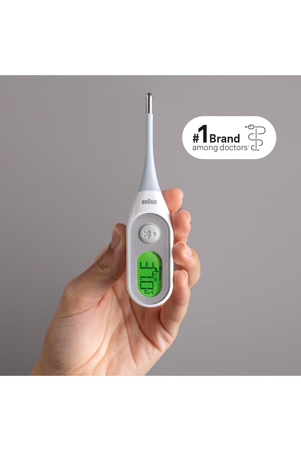 Braun-Thermometer Digital Stick Fa, 8sec reading, Color Coded, Flexible tip, Memory PRT2000 2
