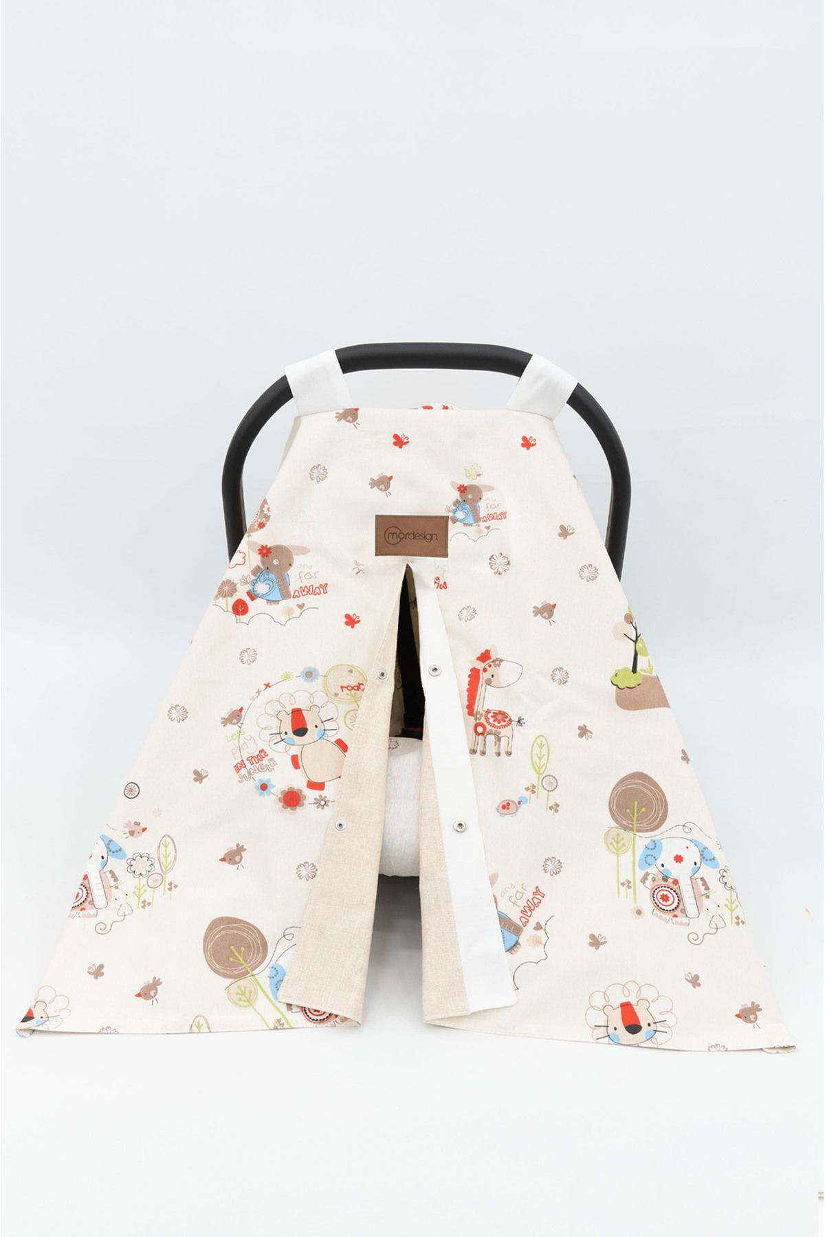 Baby Stroller Cover, Cotton Fabric, Strap Style, Animal Series
