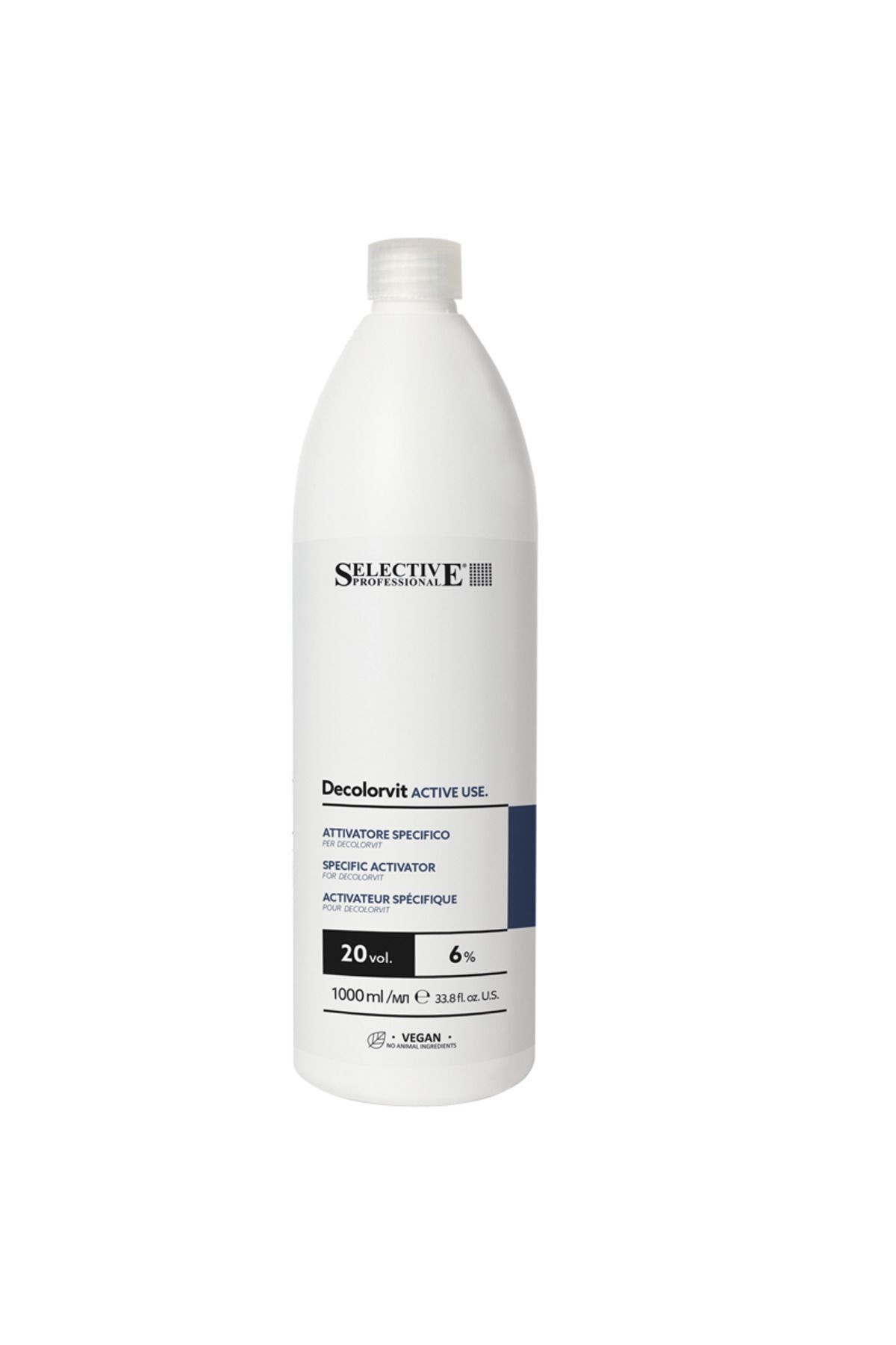 محصول روشن کننده رنگ مو DECOLORVIT ACTIVE استفاده 20 جلد 1 لیتری اکسیدان انتخابی نماد جدید Selective
