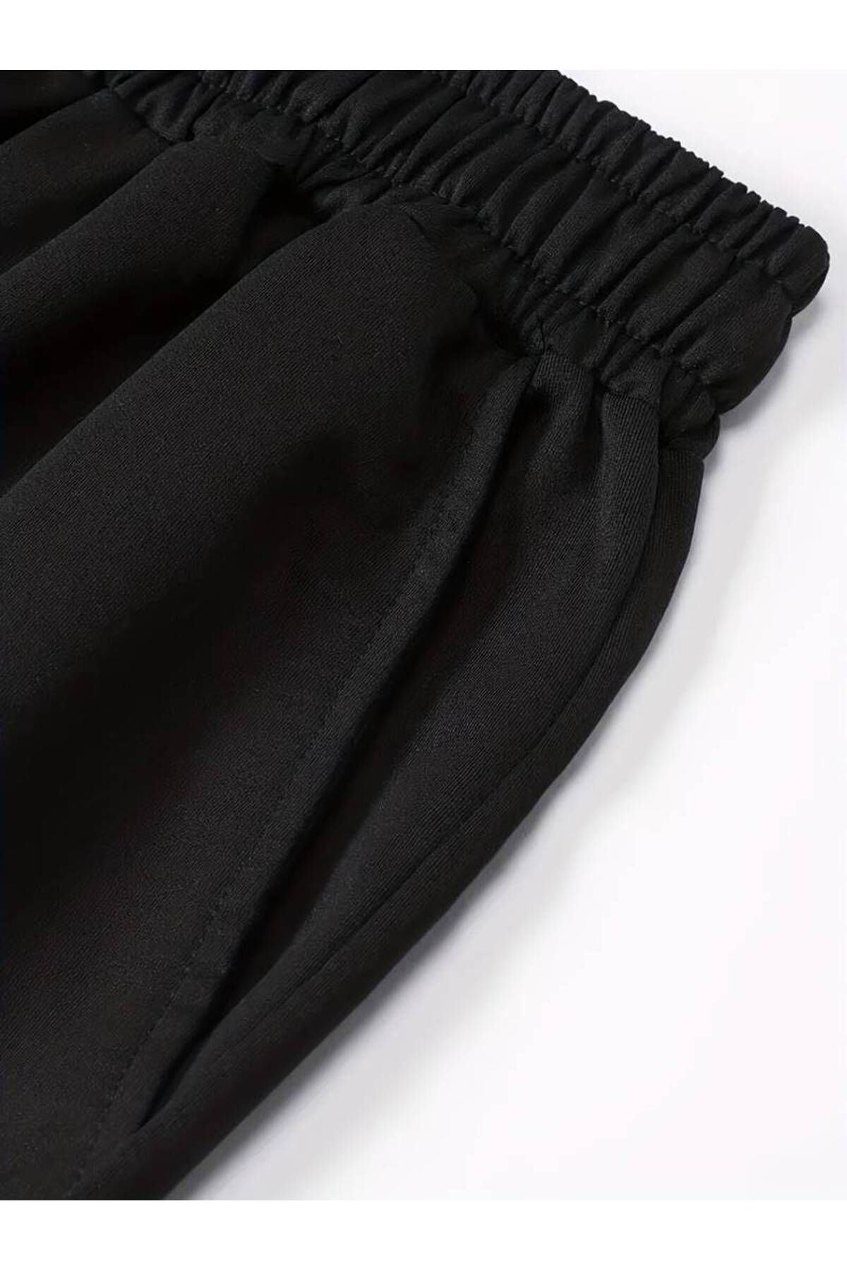 AMMA-Pantaloni de trening unisex imprimați Don't Panic - Picior elastic 5