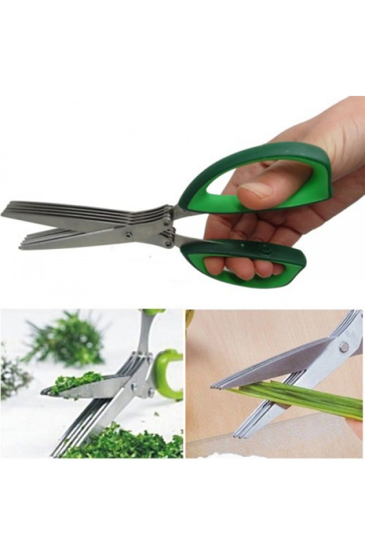 Vekorr-Multiple Chopping and Cutting Scissors with 5 Blades - For Vegetables and Fruits 2