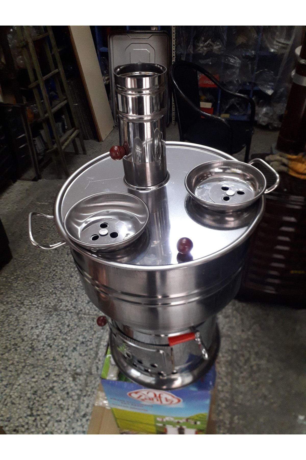 Semaver Tek Musluk Çift Demlik 13 Lt 3