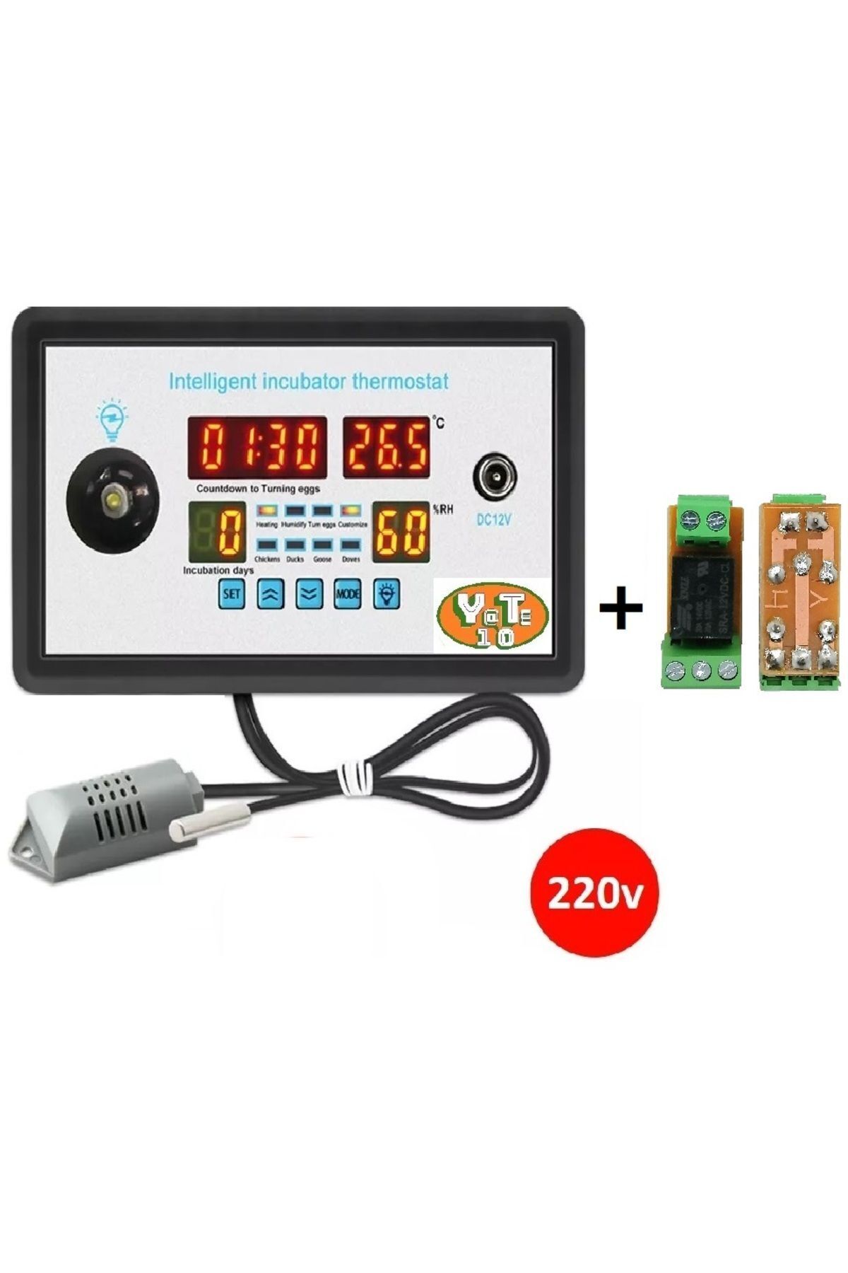 YATE10 ZFX-W9005-V3 220Volt Kuluçka Kontrolörü (Isı-Nem-Çevirme