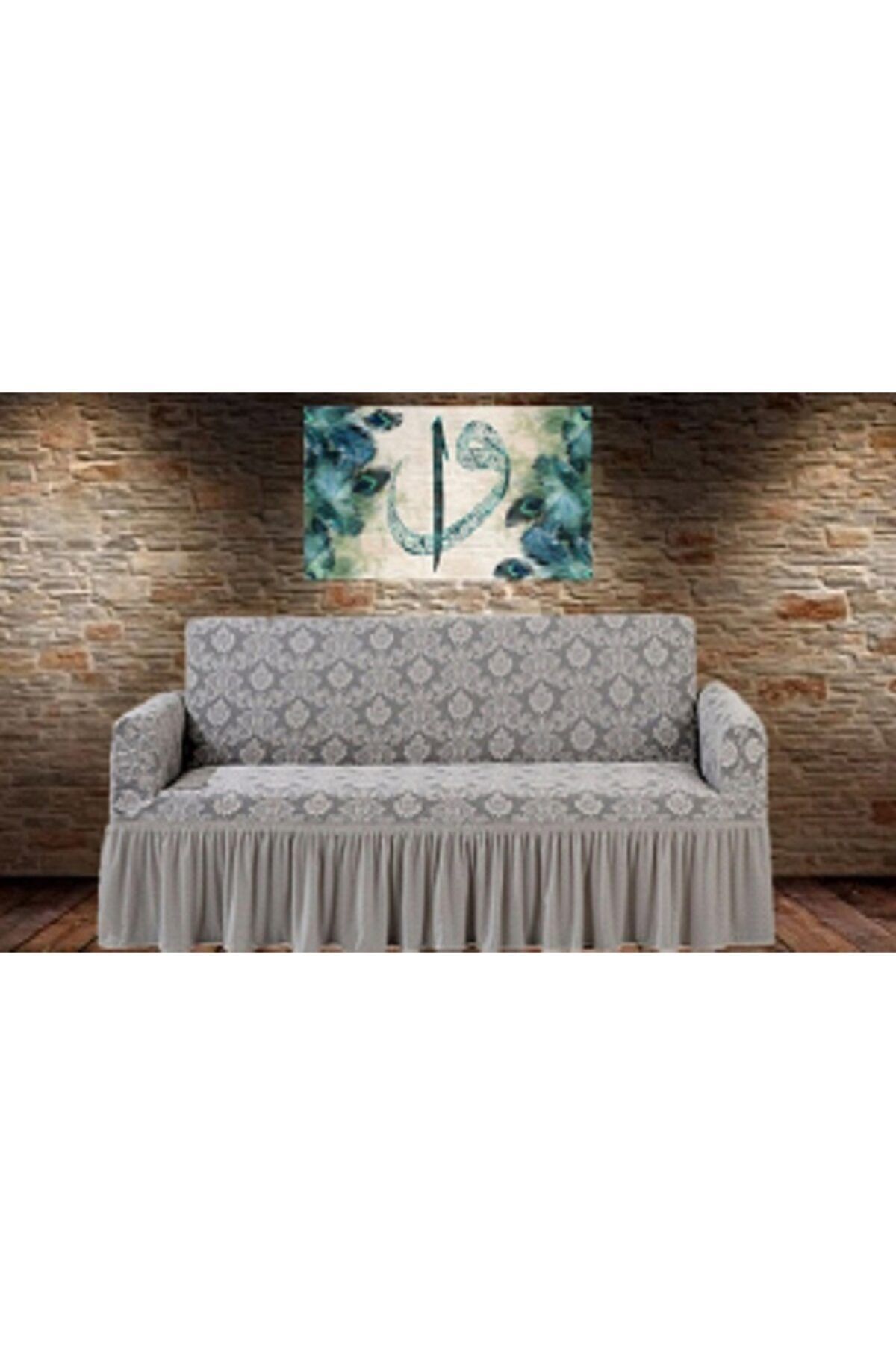 elgeyar Canapea Jacquard Standard Cu 3 Locuri - Husa Pentru Canapea Si Canapea Extensibila, Lycra Si Elastic - One Size