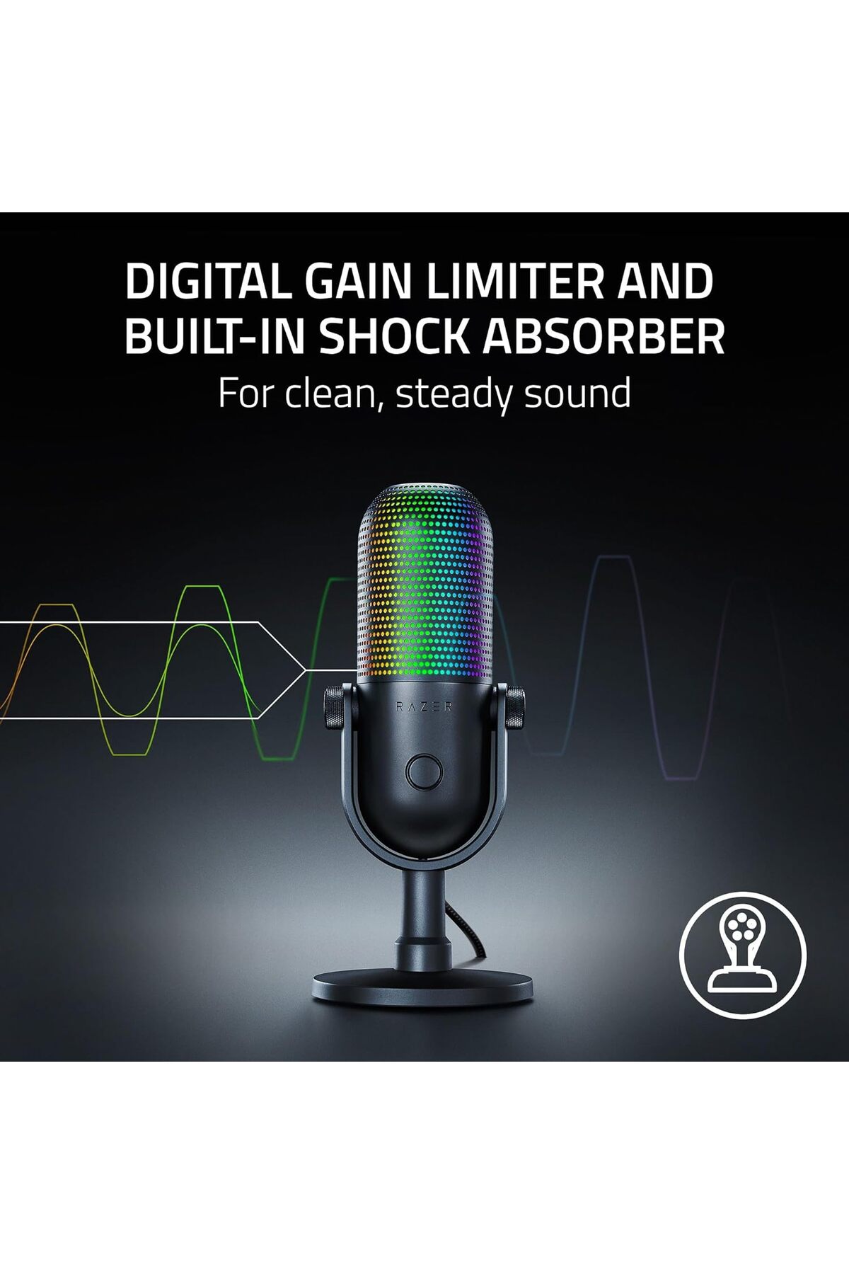 RAZER Seiren V3 Chroma RGB USB Mikrofon Dokunarak Sessize Alma