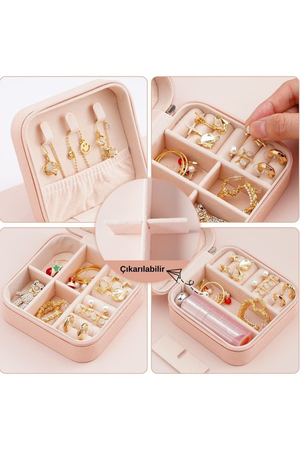 Vip Case Travel Size Jewelry Organizer Jewelry Accessory Bag Earring Necklace and Ring Organizer Trendyol