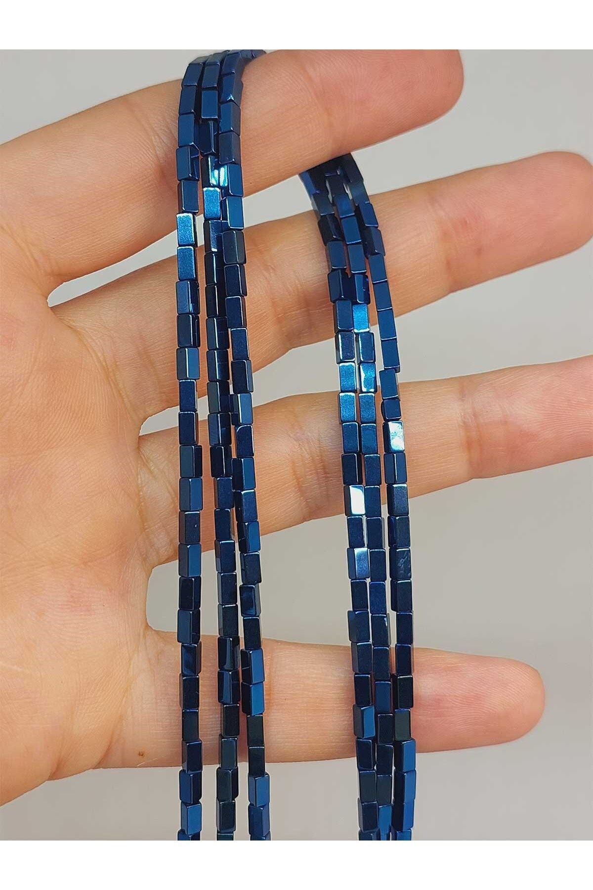 Yasamtohumu-Hematite Stone Bracelet Length String - 2*4mm (49660) Half String (17CM LENGTH) 1