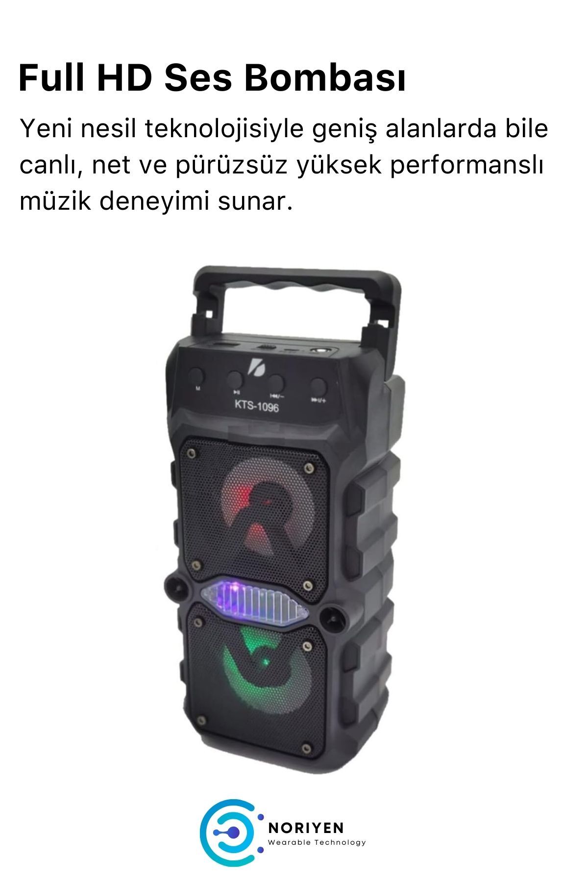 Premium Serisi HD Sound Parti Hoparlörü Bluetooth Ses Bombası Kablosuz Radyolu KTS 1096 Hoparlör