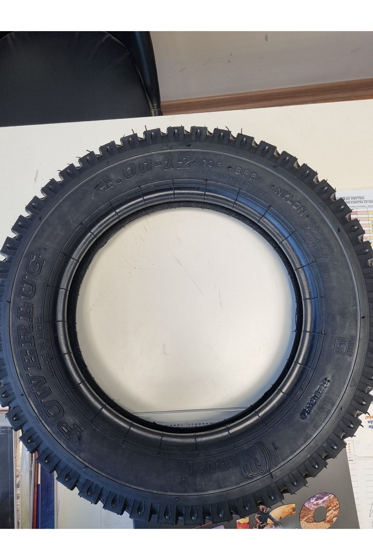 MARUTİ TYRES 400-12 (TUBETYPE) Motorsiklet/sepet Lastiği POWER LUG