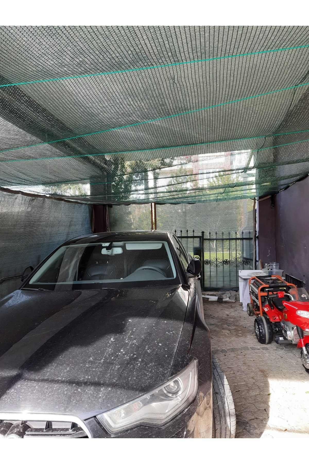 Yüzde 40'lık Yeşil Gölgelik File - 4*6 Metre - Branda - Çit Filesi - Şeritli Halkalı 4