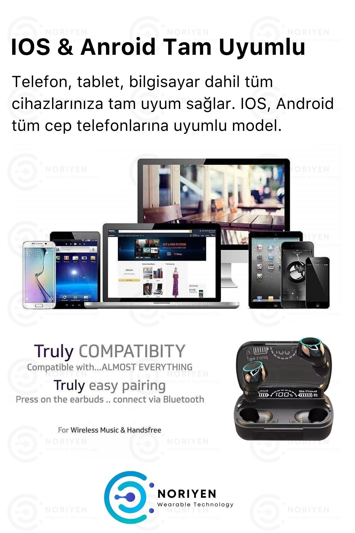 M30 Powerbanklı Gaming HD Ses Dokunmatik LED Göstergeli 5.2 Bluetooth Mikrofonlu Kablosuz Kulaklık