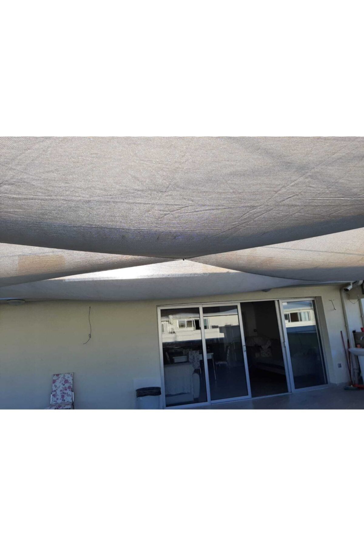 Yüzde 95'lik Gri (GÜMÜŞ) Gölgelik File - 3*11 Metre - Branda - Çit Filesi 4