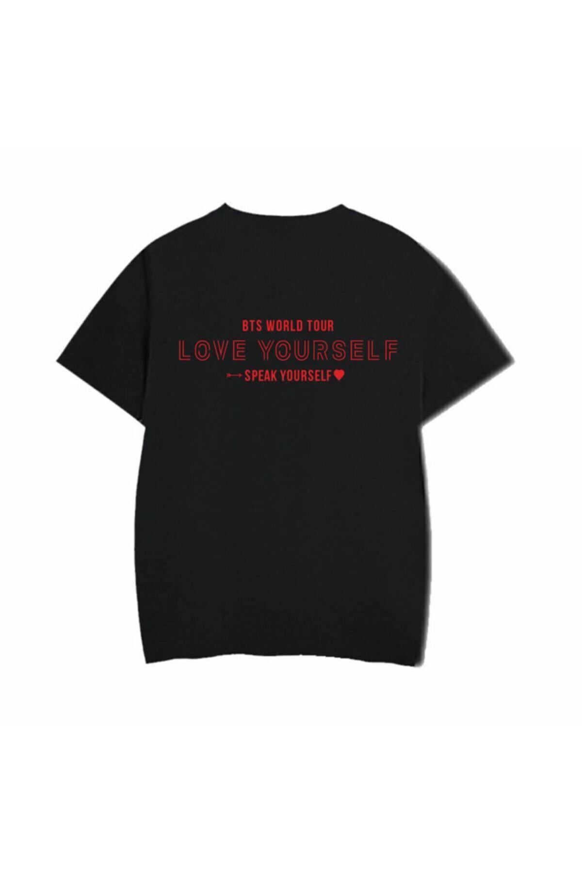 Korefanzin Unisex Siyah Bts Love Yourself Speak Yourself World Tour T sh rt